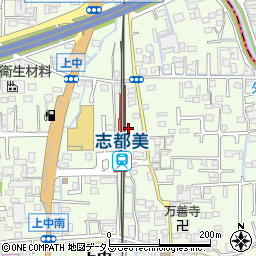 奈良県香芝市上中325周辺の地図