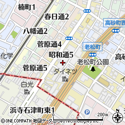 大阪府堺市堺区昭和通5丁74周辺の地図