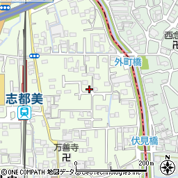 奈良県香芝市上中461-2周辺の地図