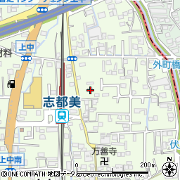 奈良県香芝市上中336-2周辺の地図