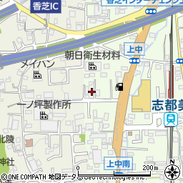 奈良県香芝市上中107-5周辺の地図