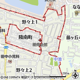 大阪府藤井寺市陵南町1-12周辺の地図