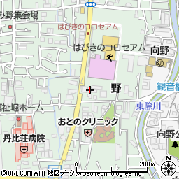 大阪府羽曳野市野380周辺の地図