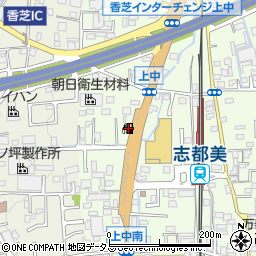 奈良県香芝市上中102-1周辺の地図