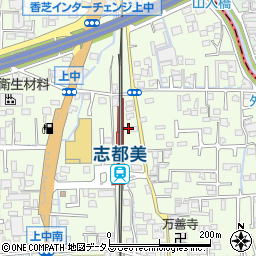 奈良県香芝市上中181-7周辺の地図