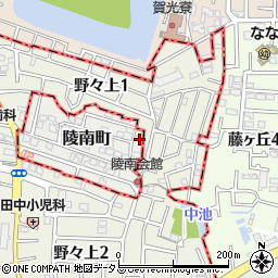 大阪府藤井寺市陵南町1-10周辺の地図