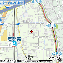 奈良県香芝市上中461-28周辺の地図