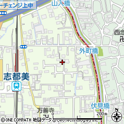奈良県香芝市上中465周辺の地図