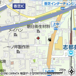 奈良県香芝市上中107-4周辺の地図