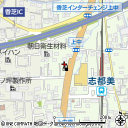 奈良県香芝市上中102周辺の地図