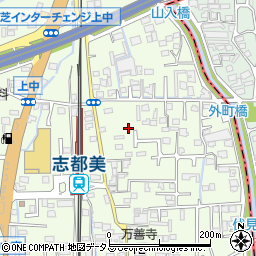 奈良県香芝市上中468-1周辺の地図