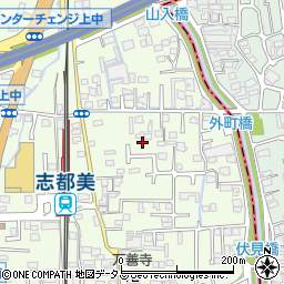 奈良県香芝市上中461-27周辺の地図