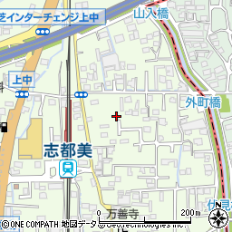 奈良県香芝市上中461-24周辺の地図