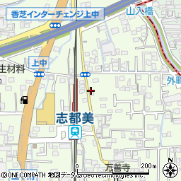 奈良県香芝市上中332-2周辺の地図