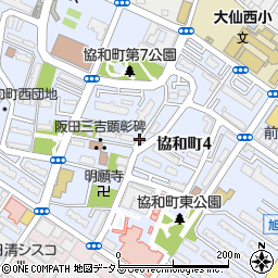 大阪府堺市堺区協和町周辺の地図