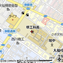大阪府堺市堺区大仙中町12周辺の地図