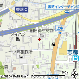 奈良県香芝市上中108-1周辺の地図