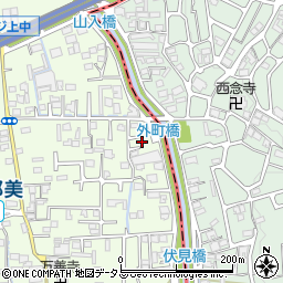 奈良県香芝市上中453-9周辺の地図