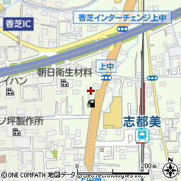 奈良県香芝市上中102-4周辺の地図