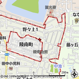 大阪府藤井寺市陵南町1-8周辺の地図