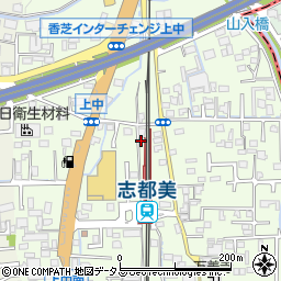 奈良県香芝市上中178周辺の地図