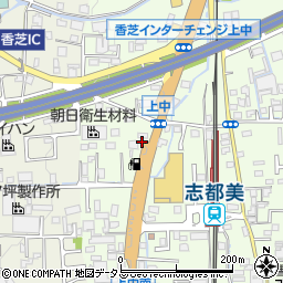 奈良県香芝市上中100-3周辺の地図