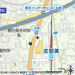 奈良県香芝市上中100-1周辺の地図