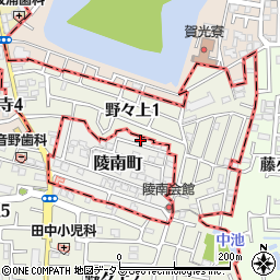 大阪府藤井寺市陵南町1-2周辺の地図