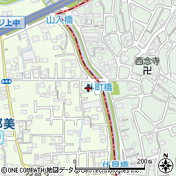 奈良県香芝市上中453-1周辺の地図
