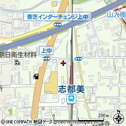 奈良県香芝市上中165-1周辺の地図