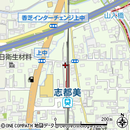 奈良県香芝市上中177-1周辺の地図