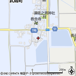 奈良県天理市武蔵町548周辺の地図