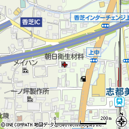 奈良県香芝市上中91周辺の地図