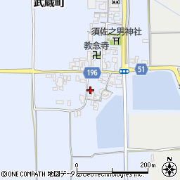 奈良県天理市武蔵町547周辺の地図