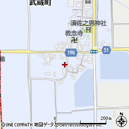 奈良県天理市武蔵町494周辺の地図