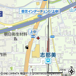 奈良県香芝市上中163-4周辺の地図