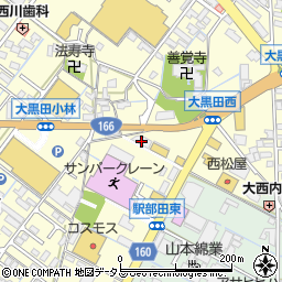 メガネのマスダ　松阪大黒田店周辺の地図