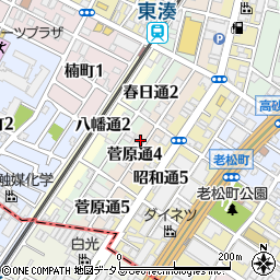大阪府堺市堺区菅原通4丁周辺の地図