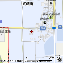 奈良県天理市武蔵町54周辺の地図