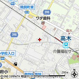 広島県府中市高木町57周辺の地図