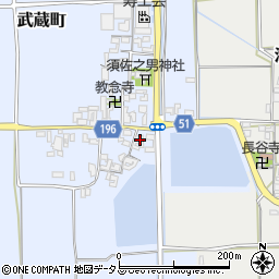 奈良県天理市武蔵町552周辺の地図