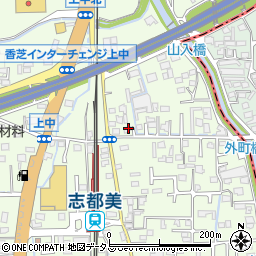 奈良県香芝市上中481-1周辺の地図