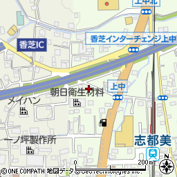 奈良県香芝市上中95-1周辺の地図