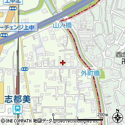 奈良県香芝市上中476-14周辺の地図