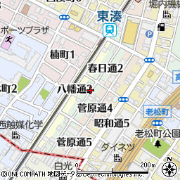 大阪府堺市堺区春日通周辺の地図