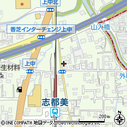 奈良県香芝市上中484周辺の地図