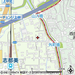 奈良県香芝市上中476-13周辺の地図