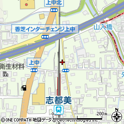 奈良県香芝市上中174-2周辺の地図