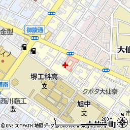 大阪府堺市堺区大仙中町2周辺の地図