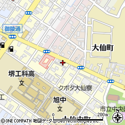 大阪府堺市堺区大仙中町3周辺の地図
